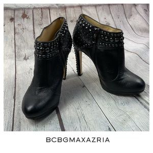 BCBG Katarina Leather Studded  Booties
